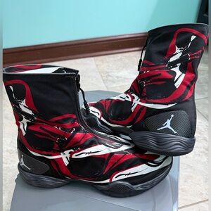 Men’s Air Jordan XX8 28 Oak Hill Black White and Red Graphic Sneakers